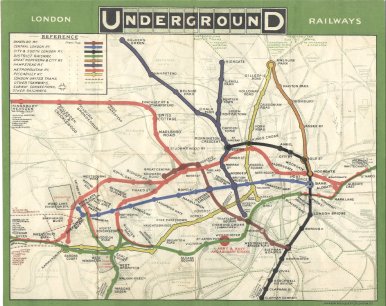 mappa antica della metropolitana Londra