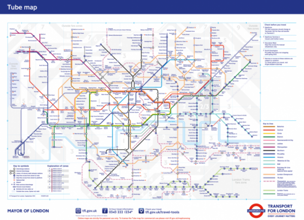 storia della mappa della metropolitana di Londra