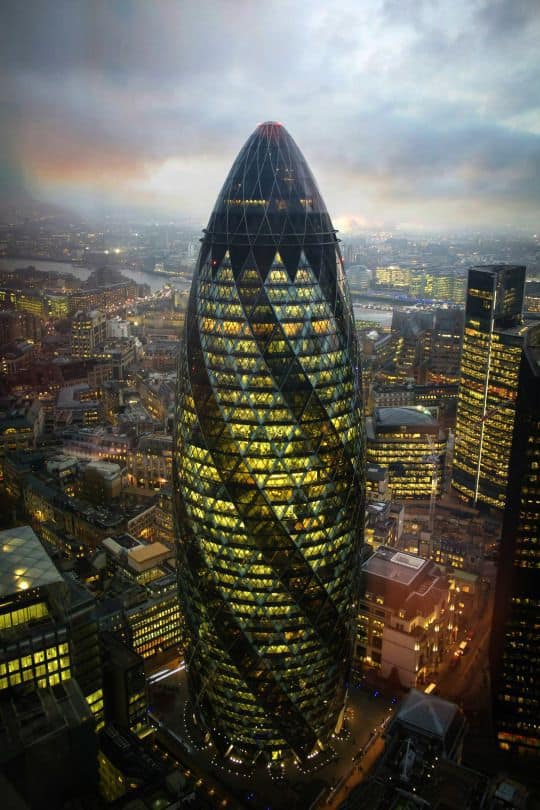 The Gherkin, uno dei grattacieli della City di Londra