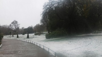 Hyde park sotto la neve