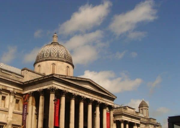 La National Gallery affacciata su Trafalgar Square